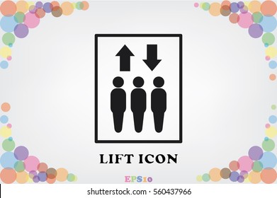 Lift icon vector illustration EPS 10.