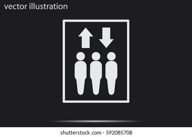 Lift icon vector illustration EPS 10.