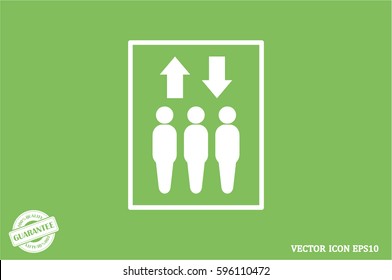 Lift icon vector illustration EPS 10.