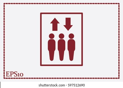 Lift icon vector illustration EPS 10.