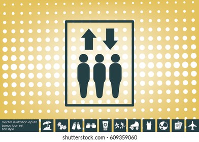 Lift icon vector illustration EPS 10.