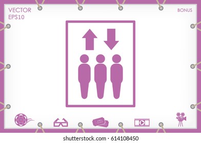 Lift icon vector illustration EPS 10.