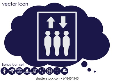 Lift icon vector illustration EPS 10.