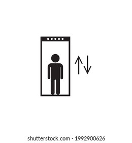 Lift icon vector  illustration logo design