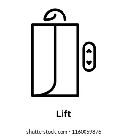 Lift icon vector isolated on white background, Lift transparent sign , line and outline elements in linear style