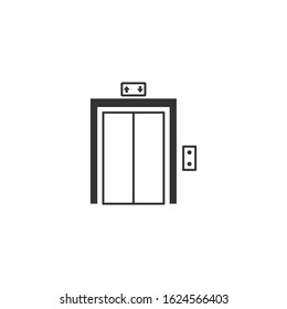Lift Icon vector sign isolated for graphic and web design. Lift symbol template color editable on white background.