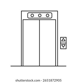 Icono de elevación con fondo blanco Vector Ilustración de stock