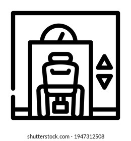 lift inclusive life line icon vector. lift inclusive life sign. isolated contour symbol black illustration