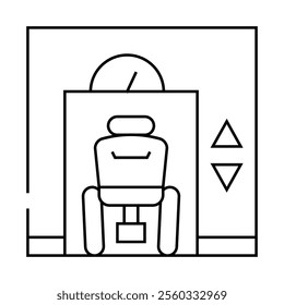 lift inclusive life line icon vector. lift inclusive life sign. isolated contour symbol black illustration