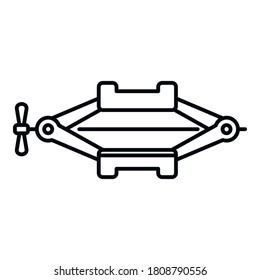 Lift jack-screw icon. Outline lift jack-screw vector icon for web design isolated on white background