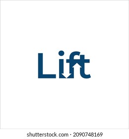 plantilla vectorial de diseño de letras del logotipo de elevación