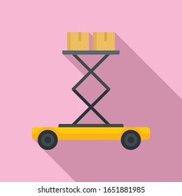 Lift platform icon. Flat illustration of lift platform vector icon for web design