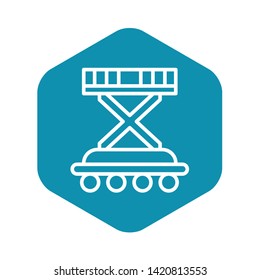 Lift platform icon. Outline illustration of lift platform vector icon for web design isolated on white background