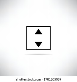 lift symbol with drop shadow vector illustration