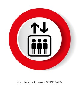 Lift symbol. Vector illustration.