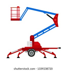 Lift trailer icon. Flat illustration of lift trailer vector icon for web design