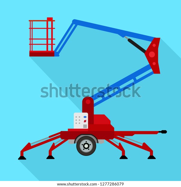 Lift trailer icon. Flat illustration of lift\
trailer vector icon for web\
design