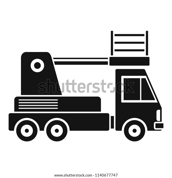 Lift truck icon.\
Simple illustration of lift truck vector icon for web design\
isolated on white\
background