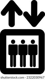 Lift vector icon, Elevator icon, aiga