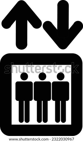 Lift vector icon, Elevator icon, aiga