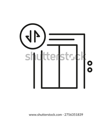 Lift vector icon, elevator symbol