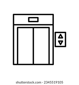 
Lift vector icon, isolated on white background.sign symbol top view
