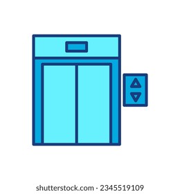 
Icono del vector de elevación, aislado en fondo blanco.vista superior del símbolo del signo
