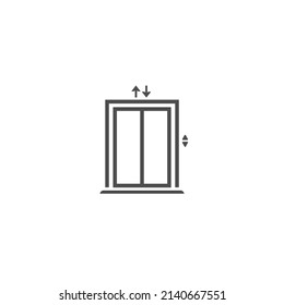 Lift vector icon in mdern flat sign Vector