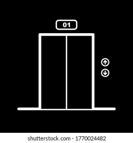 Lift vector icon on white background. Vector