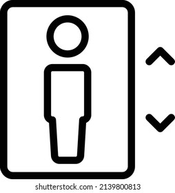 Lift Vector illustration on a transparent background.Premium quality symmbols.Stroke vector icon for concept and graphic design. 