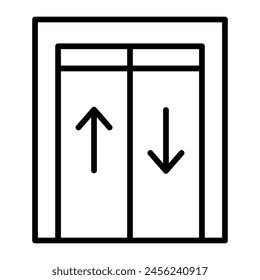Lift Vector Line Icon Design