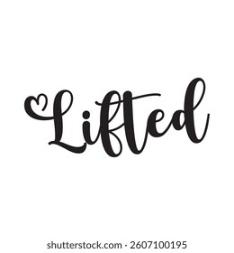 Lifted text on white background.