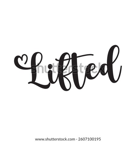 Lifted text on white background.