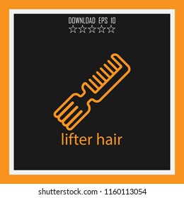 lifter hair vector icon