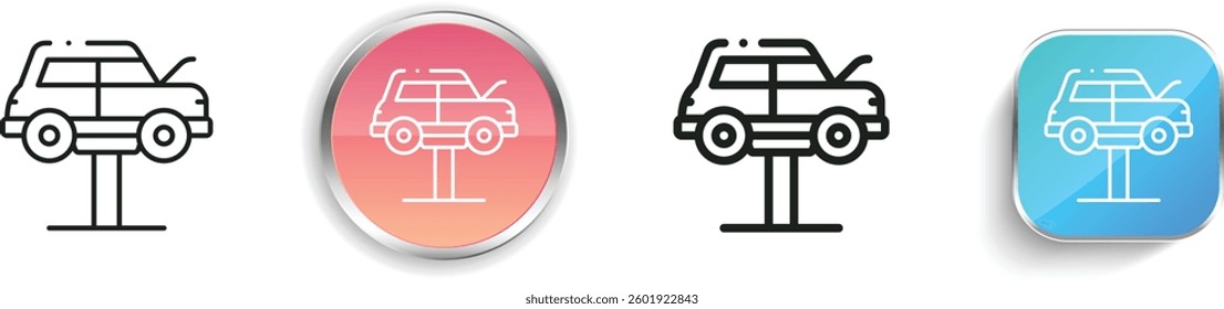 lifter icon. Thin Linear, Regular and Button Style Design Isolated On White Background