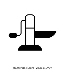 Icono de levantador con fondo blanco Vector Ilustración de stock
