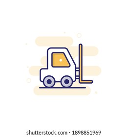 Lifter vector filled outline icon style illustration. EPS 10 file 