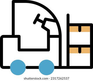 ilustración del vector elevador en un fondo transparente. Símbolos de calidad superior. Iconos vectoriales de color de línea para el concepto y el diseño gráfico.
