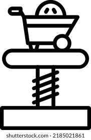 Diseño de iconos de línea del vector de elevación