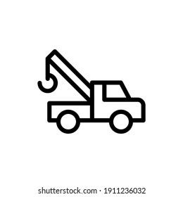 lifter vehicle vector line icon