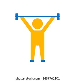 Lifting Barbell vector graphic icon 