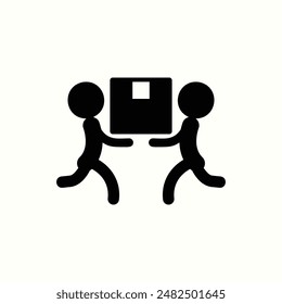 lifting box icon, isolated pictogram icon theme courier