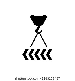 Lifting crane construction company vector logo design