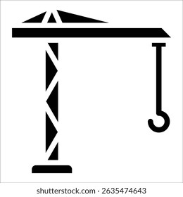 Lifting Crane Icon Element For Design