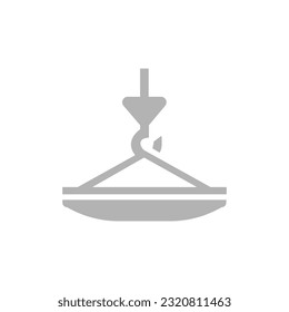 lifting crane icon on a white background, vector illustration
