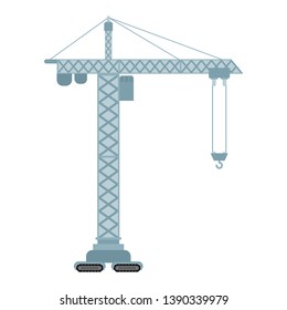 Lifting crane isolated. construction industrial. Vector illustration