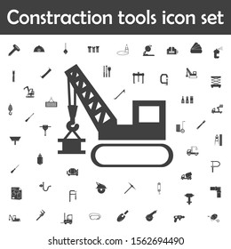 Lifting crane. Tower and harbor lifters icon. Constraction tools icons universal set for web and mobile