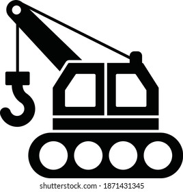 lifting crane Vector Icon 