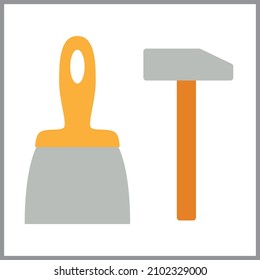 Lifting equipment cargo transportation and construction machinery flat icon isolated vector illustration