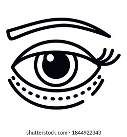 Icono facial levantador. Icono de vector facial de elevación de contorno para diseño web aislado en fondo blanco